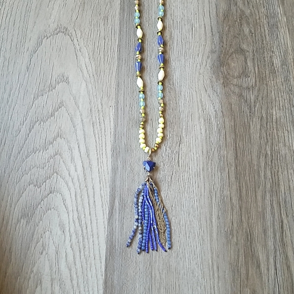 Stella and Dot Azure Tassel Necklace - Picture 3 of 3